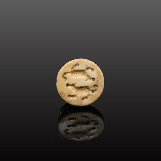 A Sumerian Marble Stamp Seal, Jamdat Nasr Period, ca 3100 - 2700 BCE