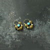 Byzantine/Islamic Pair of Gold, Turquoise, Pearl Earrings, ca. 10th century CE