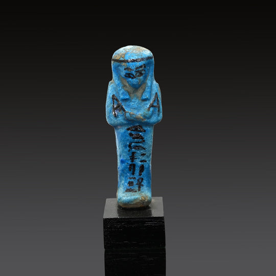 An Egyptian Bright Blue Faience Shabti for the Lady Djedkhonsuiwesankh, Third Intermediate Period, 22nd Dynasty, ca. 945 - 713 BCE