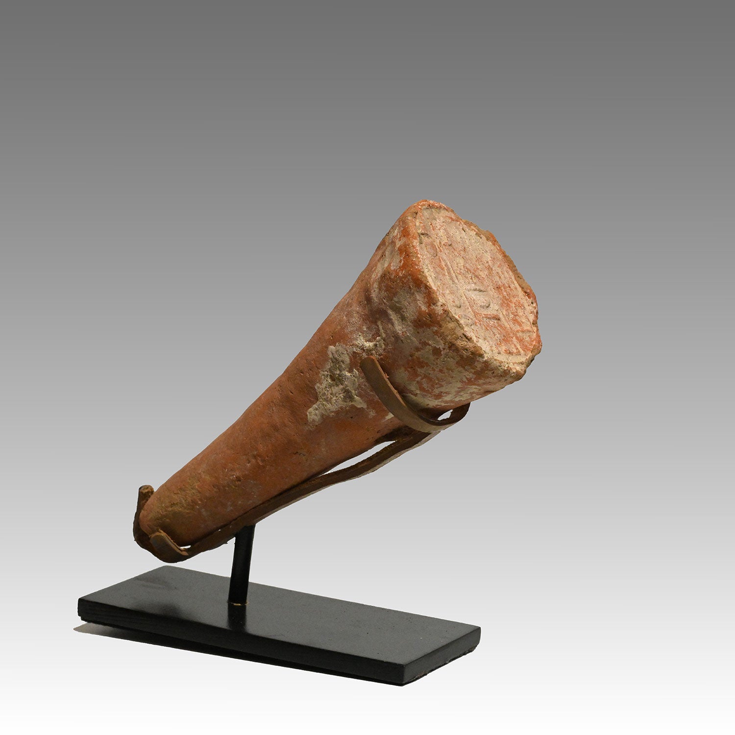 A Complete Egyptian Nile Clay Funerary Cone for the Kings' Son of Kush, Merymose, 18th Dynasty, ca. 1390 - 1352 BCE