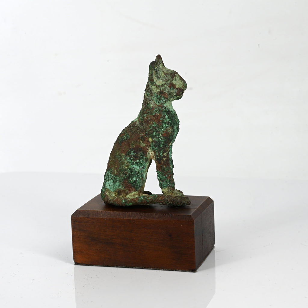 Egyptian Bronze Figure of a Cat, Third Intermediate Period, ca. 1069 - 945 BCE