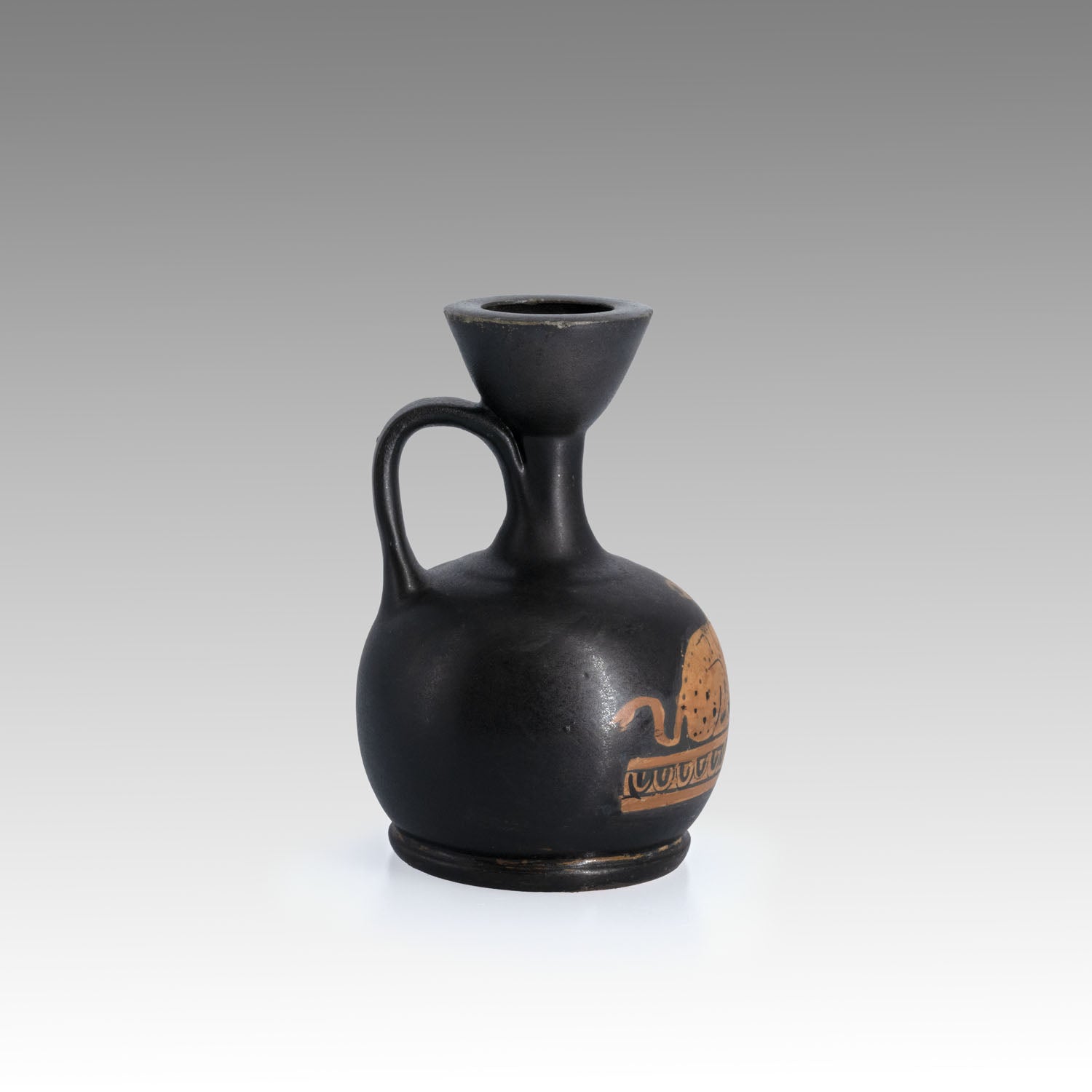 Apulian Red-Figure Squat Lekythos with a Panther, Classical Period,  ca. 4th century BC