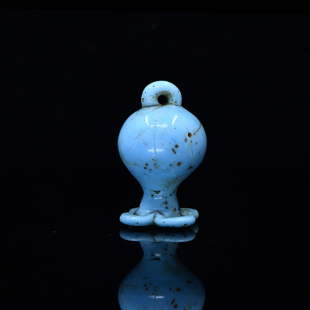 A rare Egyptian Glass Pomegranate Pendant, New Kingdom, Amarna Period , ca. 1353 - 1336 BCE