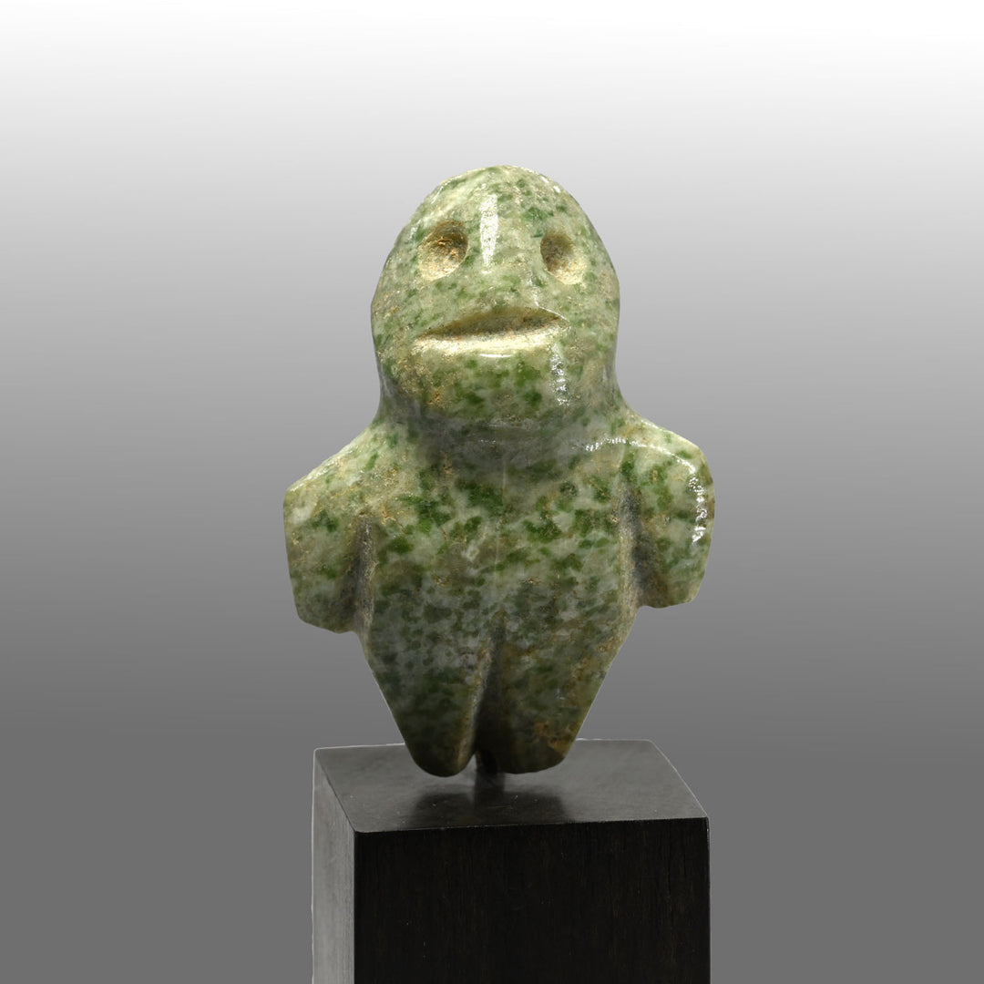 A Guerrero Greenstone Miniature Standing Figure, ca. 400 BCE - 100 CE