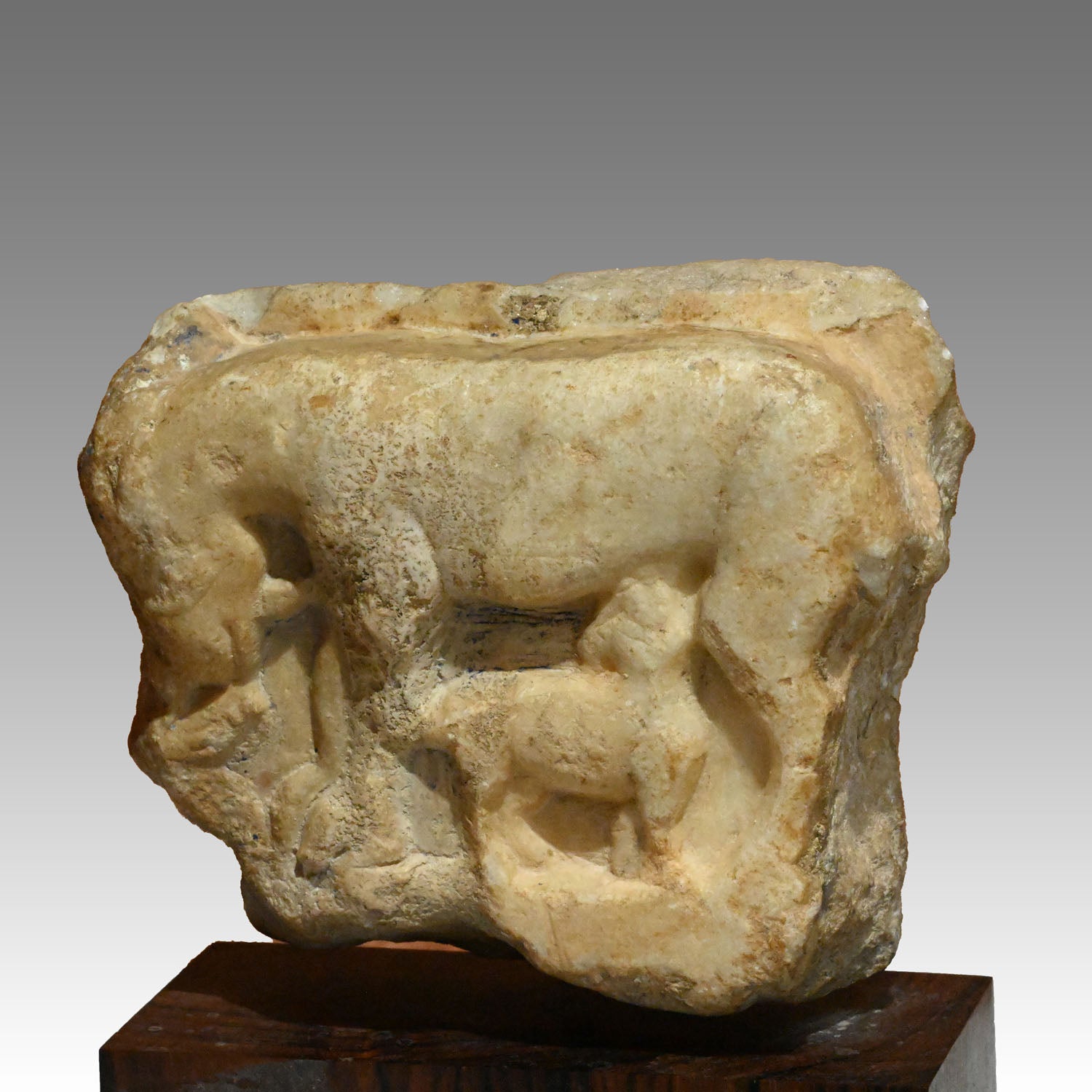 A Roman Marble Relief Fragment with Mare and Colt, Roman Imperial Period, 1st - 3rd century CE