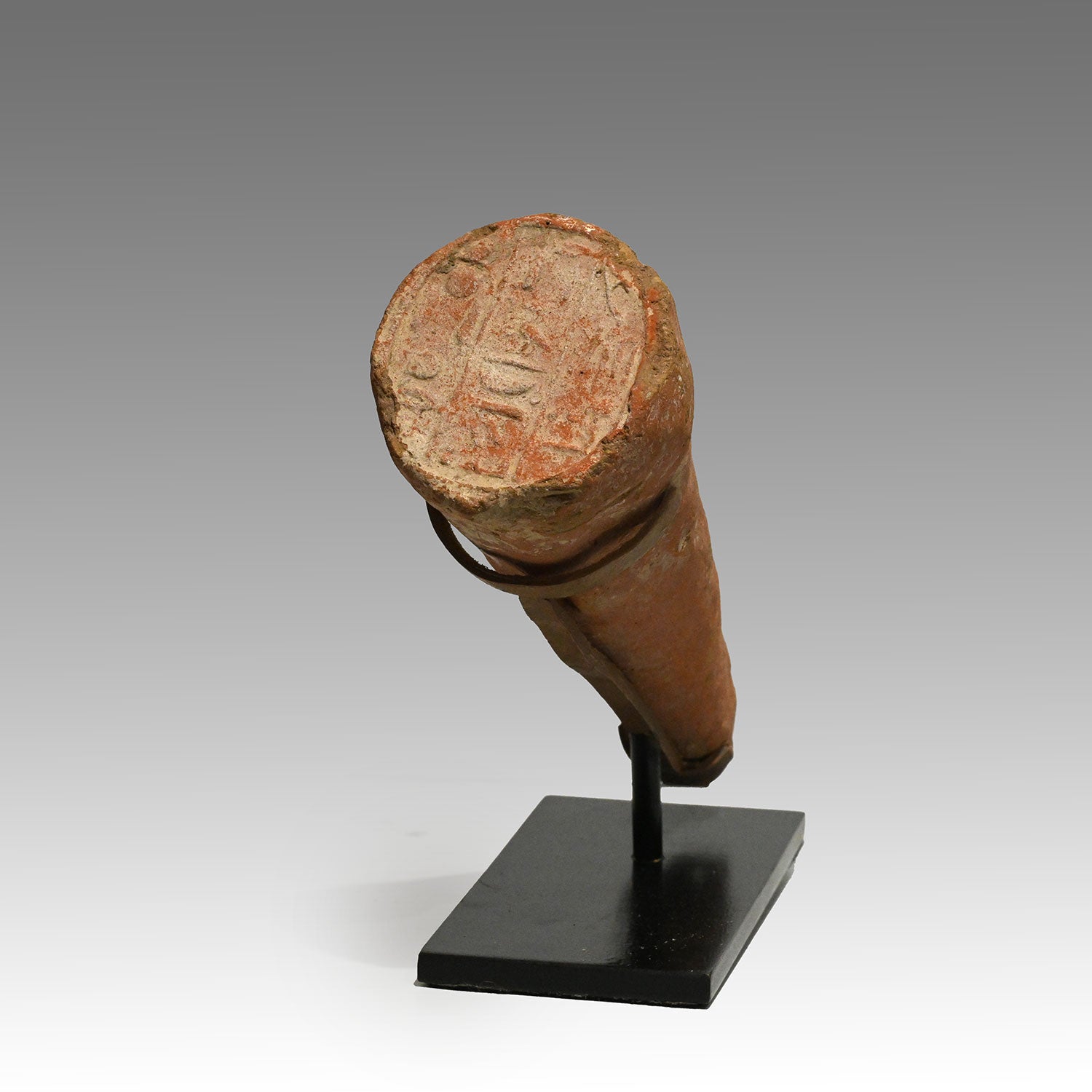 A Complete Egyptian Nile Clay Funerary Cone for the Kings' Son of Kush, Merymose, 18th Dynasty, ca. 1390 - 1352 BCE