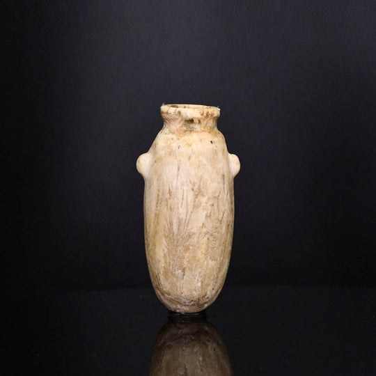 An Egyptian Alabaster Miniature Amphora, Old Kingdom, ca. 2649 - 2150 BCE