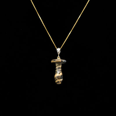An Egyptian Glass Ear Plug Pendant Necklace, New Kingdom, Amarna Period, ca. 1550 - 1295 BCE