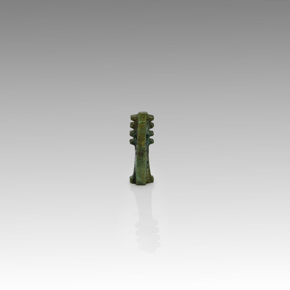 An Egyptian Green Faience Djed Pillar Amulet, Late Period, ca. 664 - 332 BCE