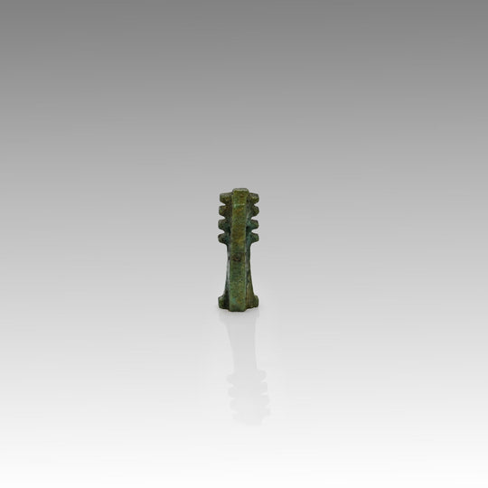 An Egyptian Green Faience Djed Pillar Amulet, Late Period, ca. 664 - 332 BCE