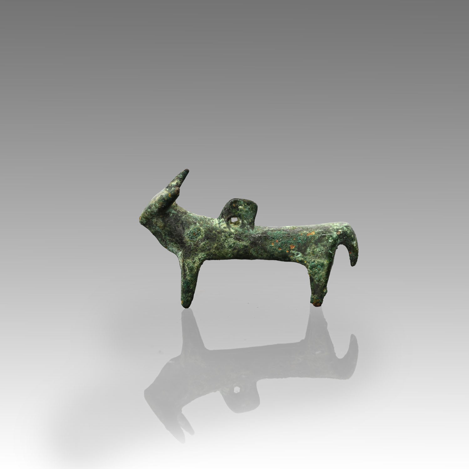 A Luristan Cast Bronze Bull, Neo-Assyrian Period, ca. 911 - 609 BCE