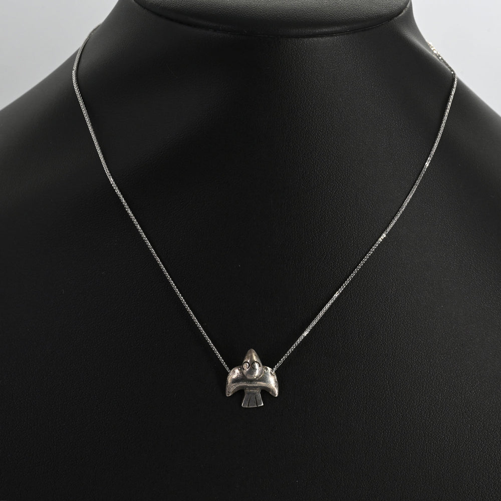 A superb Moche Silver Sea Bird Pendant, ca. 100 BCE - 300 CE