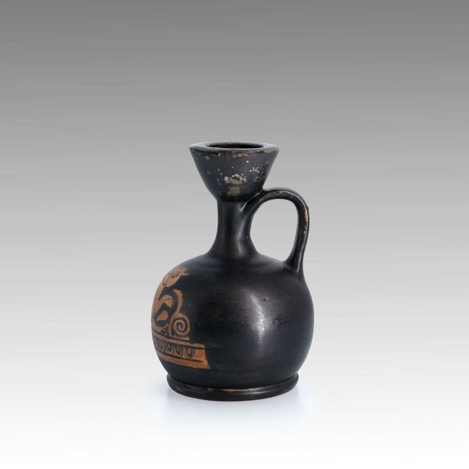 Apulian Red-Figure Squat Lekythos with a Panther, Classical Period,  ca. 4th century BC