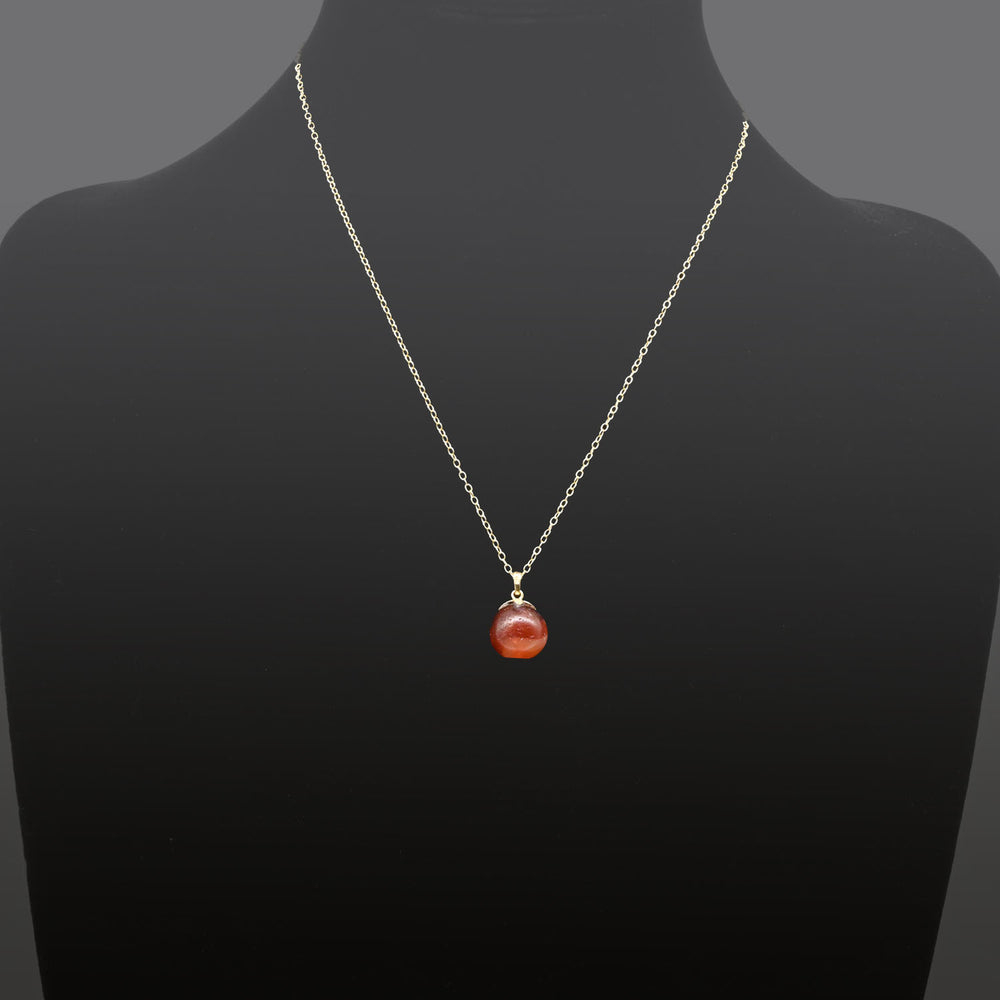 An Egyptian Carnelian Bead set as a pendant, Middle Kingdom, ca. 2017 - 1730 BCE