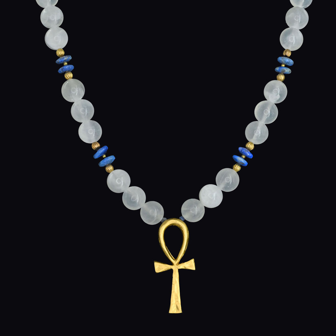 A Vintage Gold Plated Ankh Pendant Necklace, MMA 1976