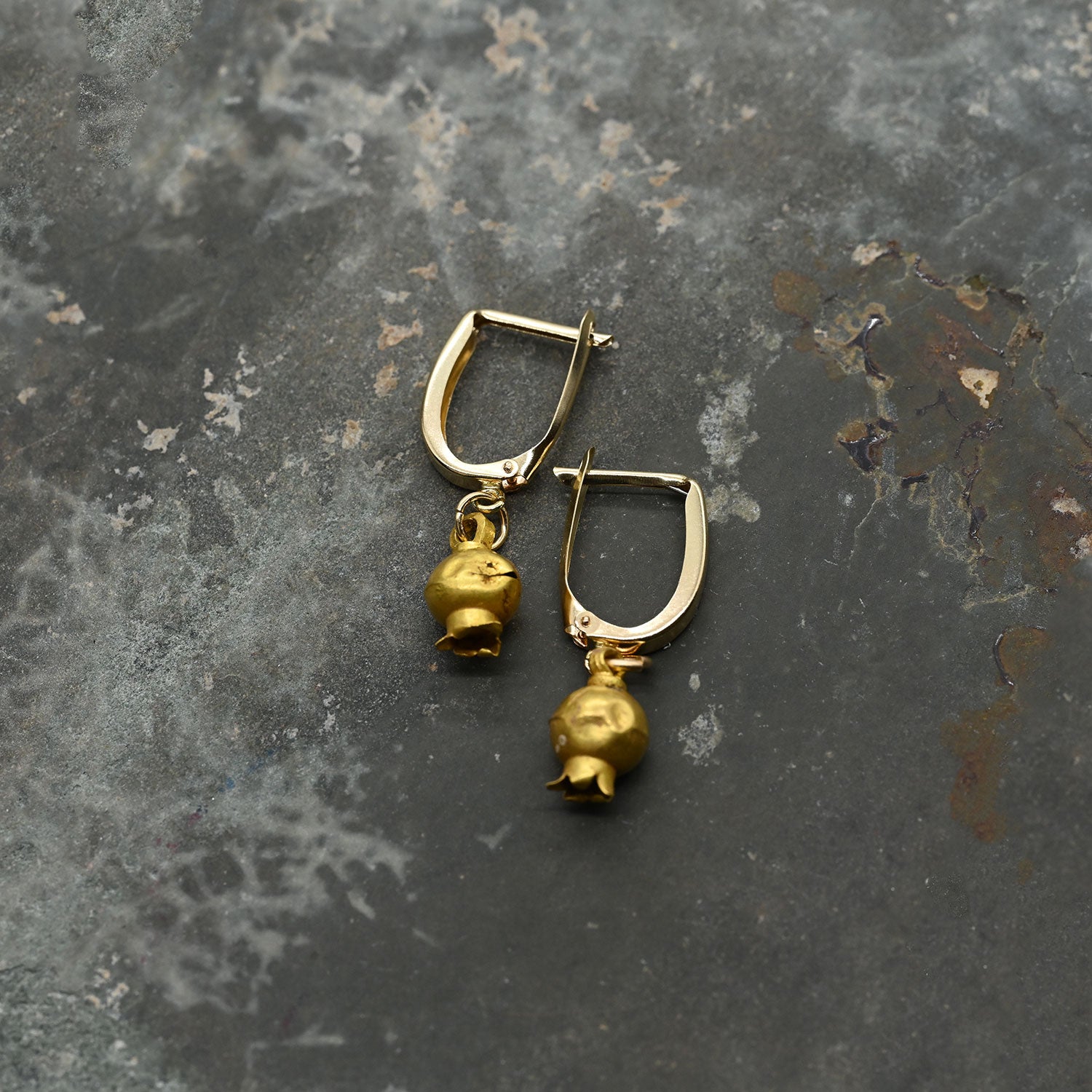A lovely pair of Greek gold Pomegranate Drops, Hellenistic Period, ca. 3rd - 1st century BCE