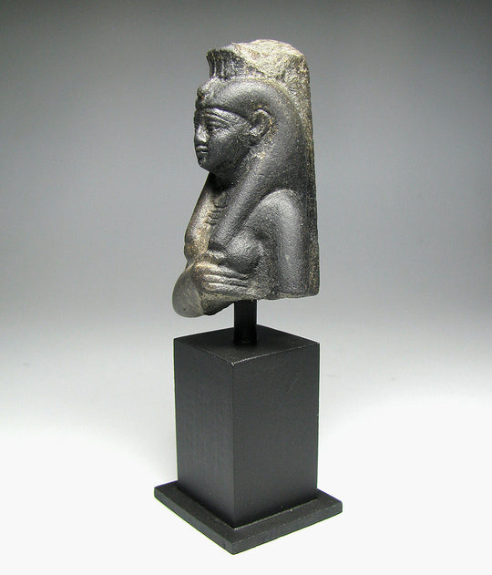 An Egyptian Fragmentary Statuette of Isis, 26th Dynasty, ca. 664 - 525 BCE