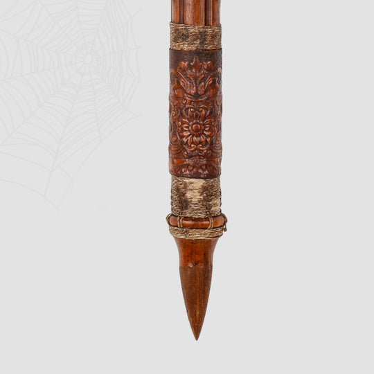 An Impressive, Exhibited Gilt Bronze Dragon Mounted Vampire Stake, 19th century