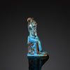 An Egyptian brilliant blue Faience Amulet of Sekhmet , Third Intermediate Period, ca. 1069 - 945 BCE