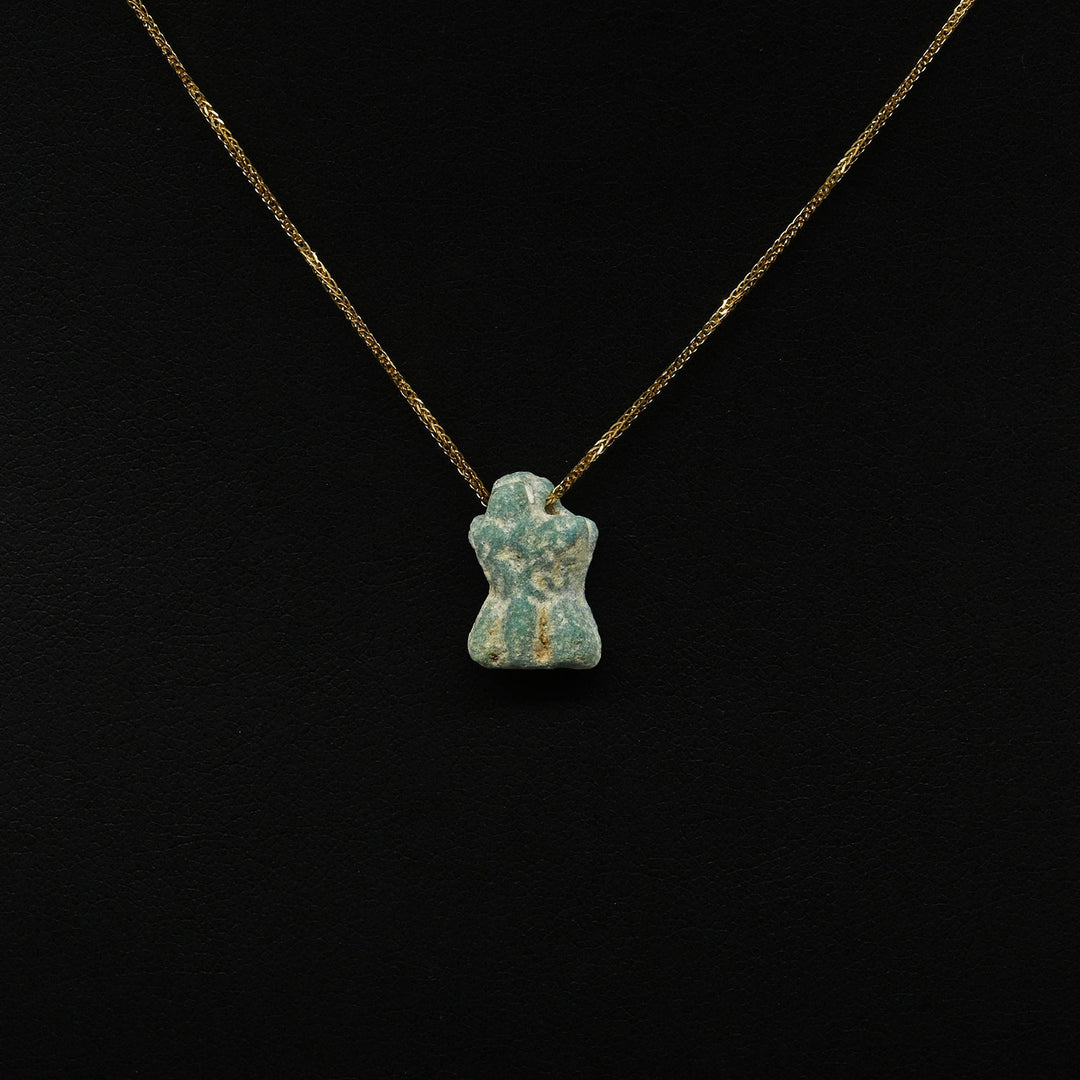 A Romano/Egyptian Faience Phallic Amulet, Ptolemaic  Period,  ca. 300 BCE – 300 CE