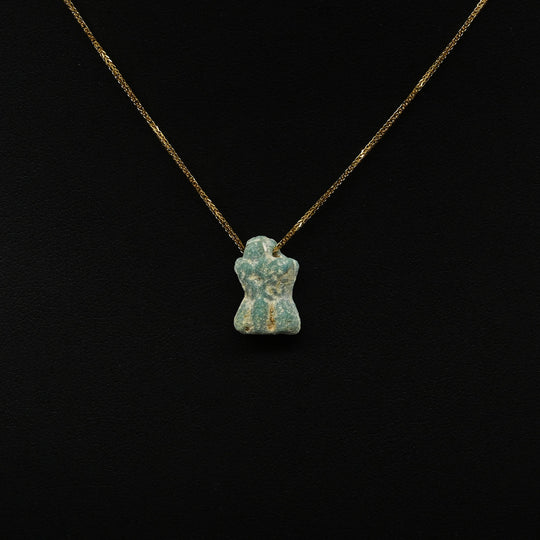 A Romano/Egyptian Faience Phallic Amulet, Ptolemaic  Period,  ca. 300 BCE – 300 CE