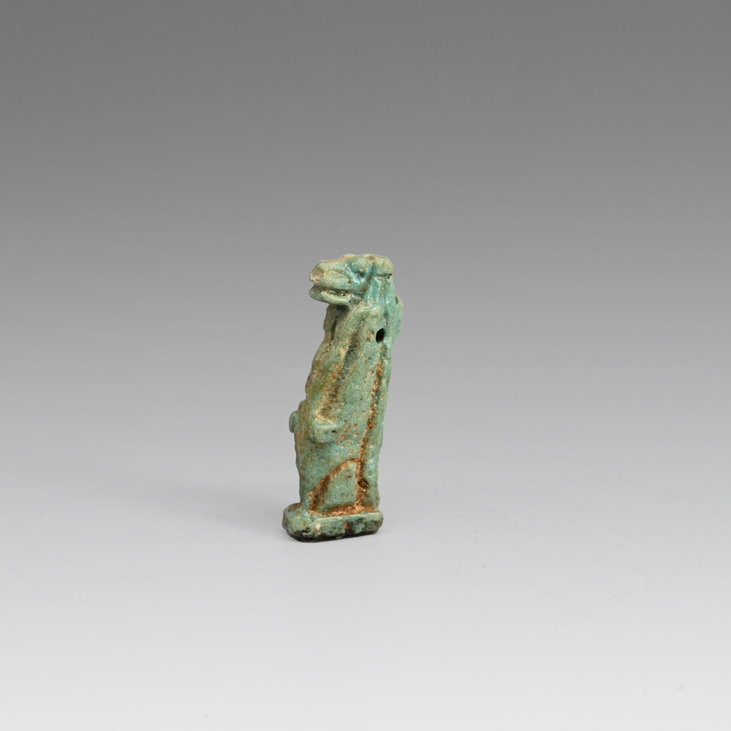 An Egyptian Green Faience Amulet of Taweret, Late Period, ca. 664 - 332 BCE