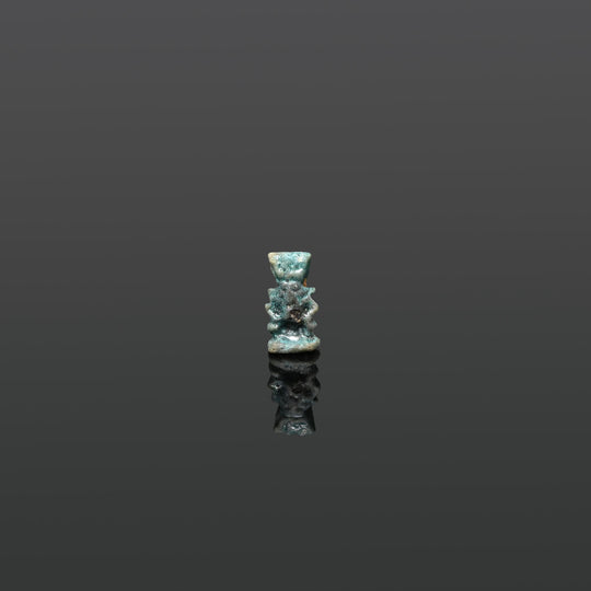 An Egyptian Faience Amulet of Bes, Late Period, ca. 664 - 332 BCE