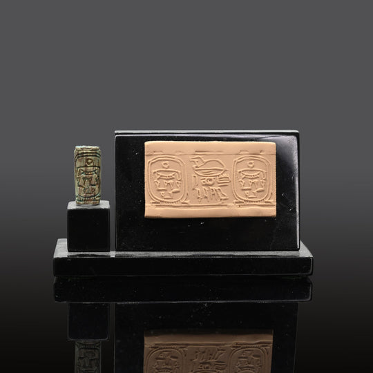 An Egyptian Royal Steatite Cylinder Seal for Amenemhet II, 12th Dynasty, time of Amenemhet II, ca 1929 – 1895 BCE