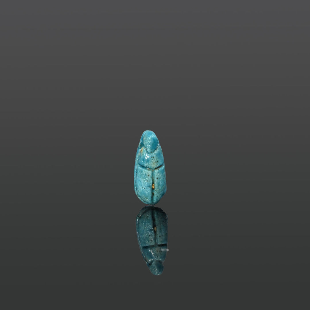 An Egyptian Faience Beetle Amulet, New Kingdom, ca. 1550 - 1069 BCE