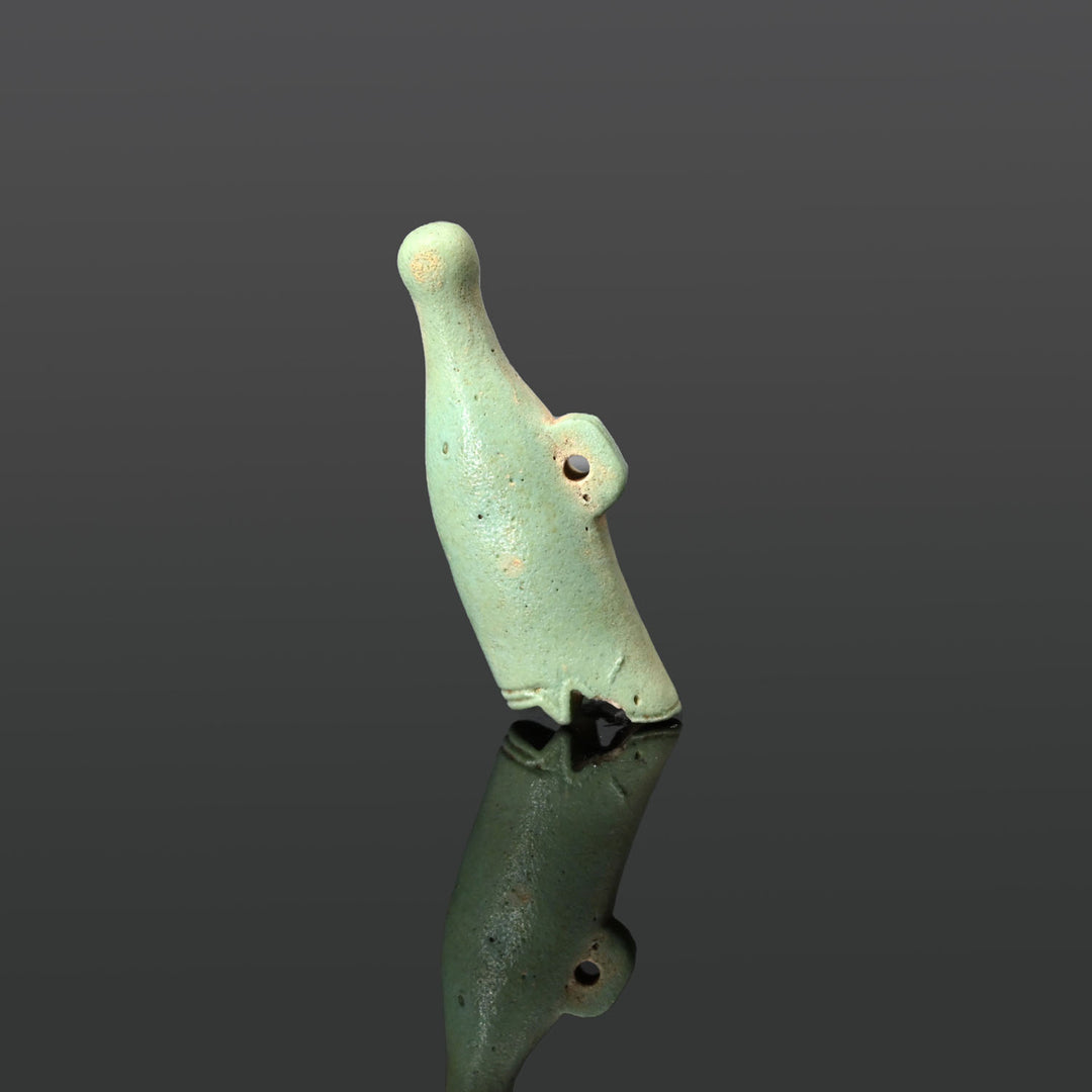 A fine Egyptian Faience White Crown Amulet, Late Period, ca. 664 - 332 BCE