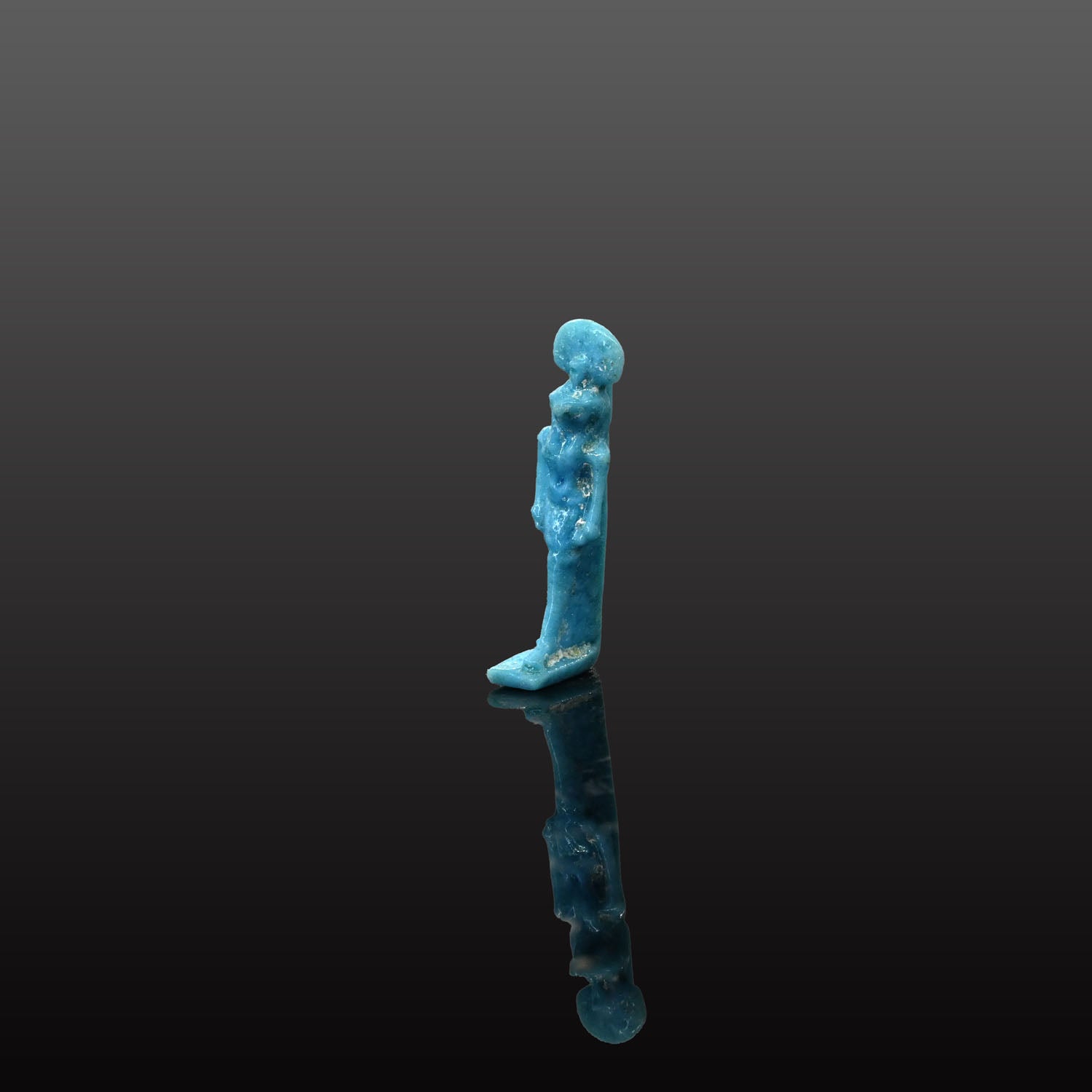 An Egyptian Blue Faience Amulet of Montu, Late Period, ca. 664 - 332 BCE