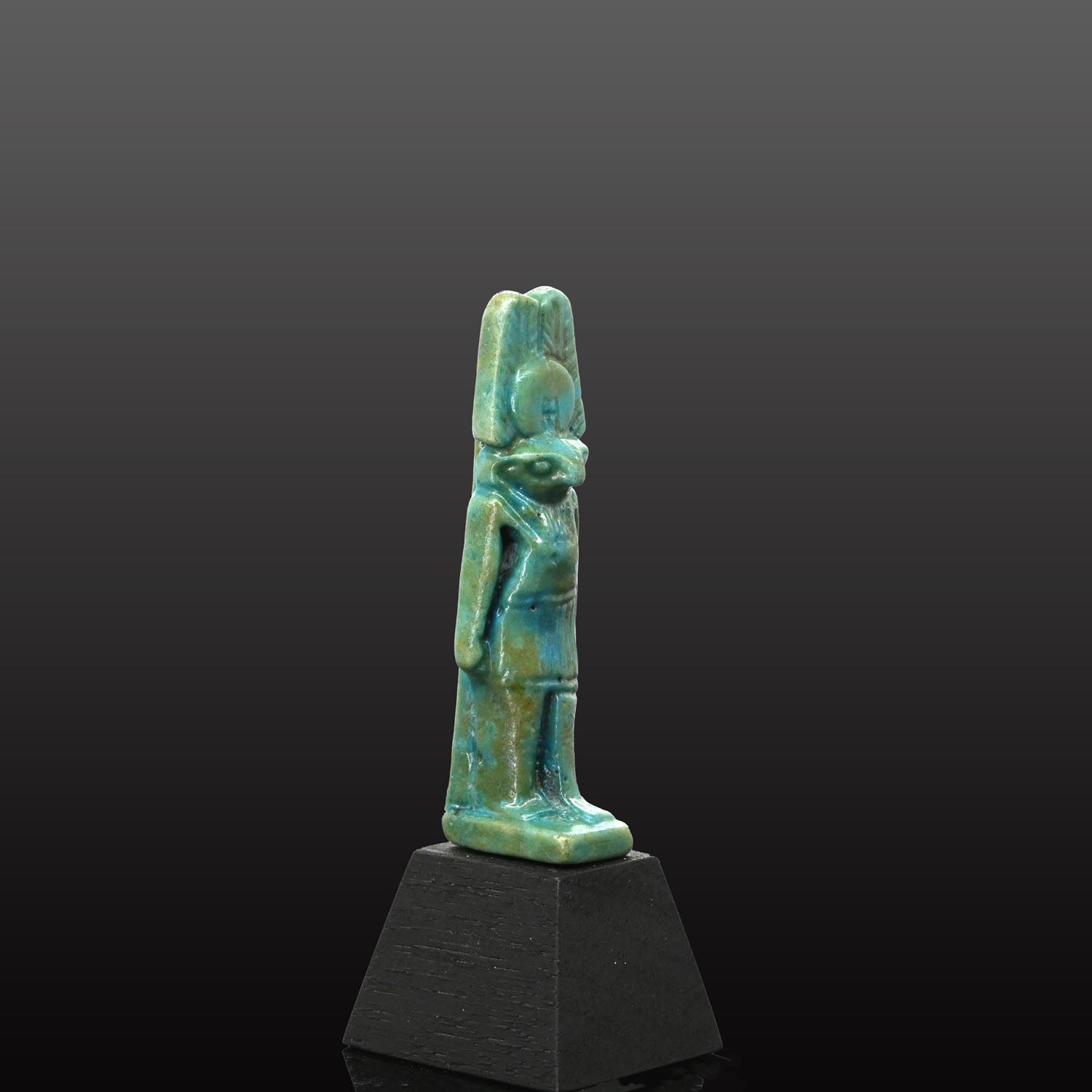 An Egyptian Faience Amulet for the god Montu, Late Period, ca. 664 - 332 BCE