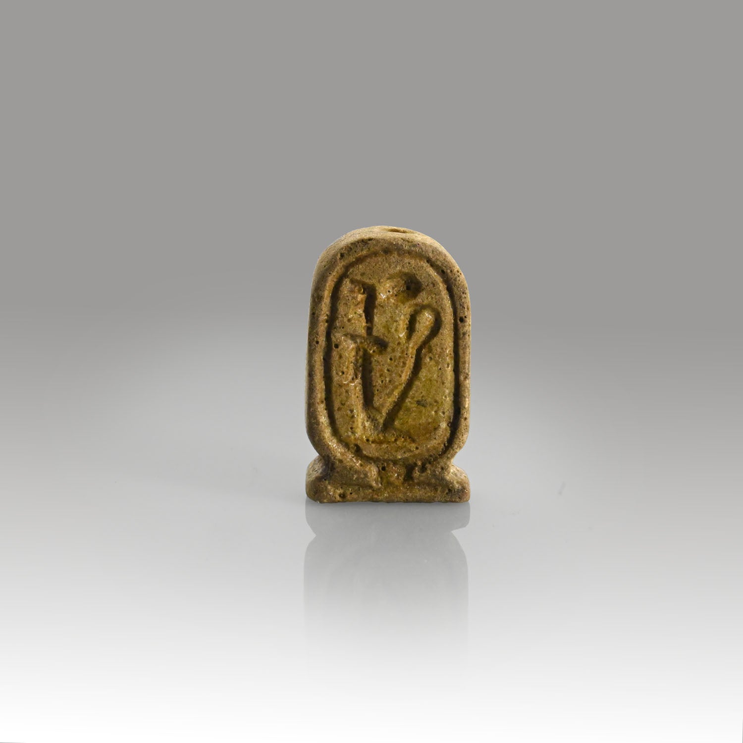 A Royal Egyptian Faience Plaque inscribed with the Cartouches Ramses IV, New Kingdom, ca.  1200 - 1085 BCE