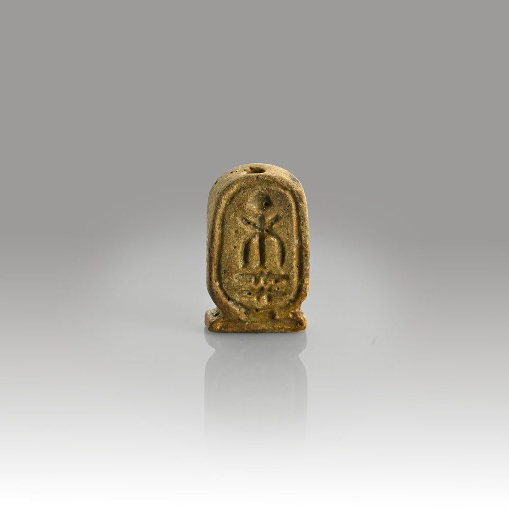 A Royal Egyptian Faience Plaque inscribed with the Cartouches Ramses IV, New Kingdom, ca.  1200 - 1085 BCE