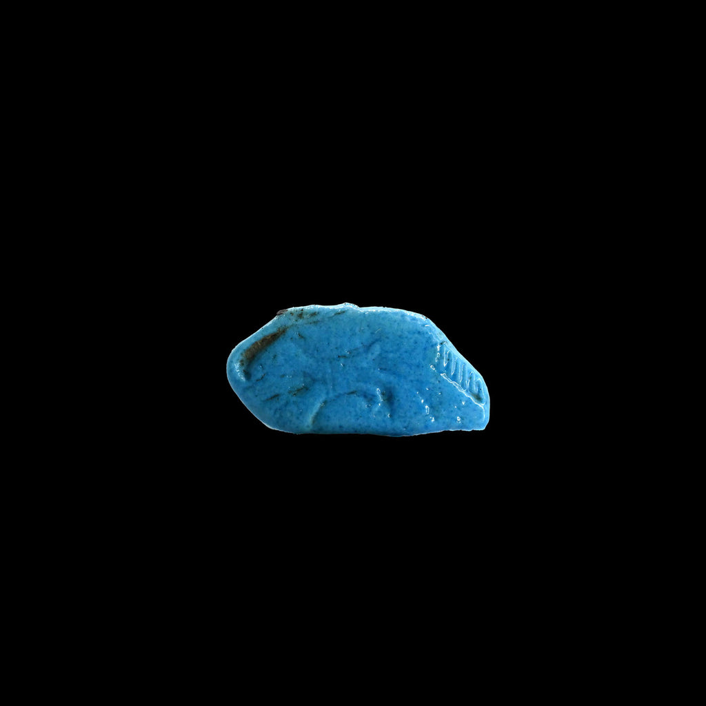 An Egyptian Bright Faience Amulet of Trussed Duck, Ramesside Period, ca. 1200 BCE
