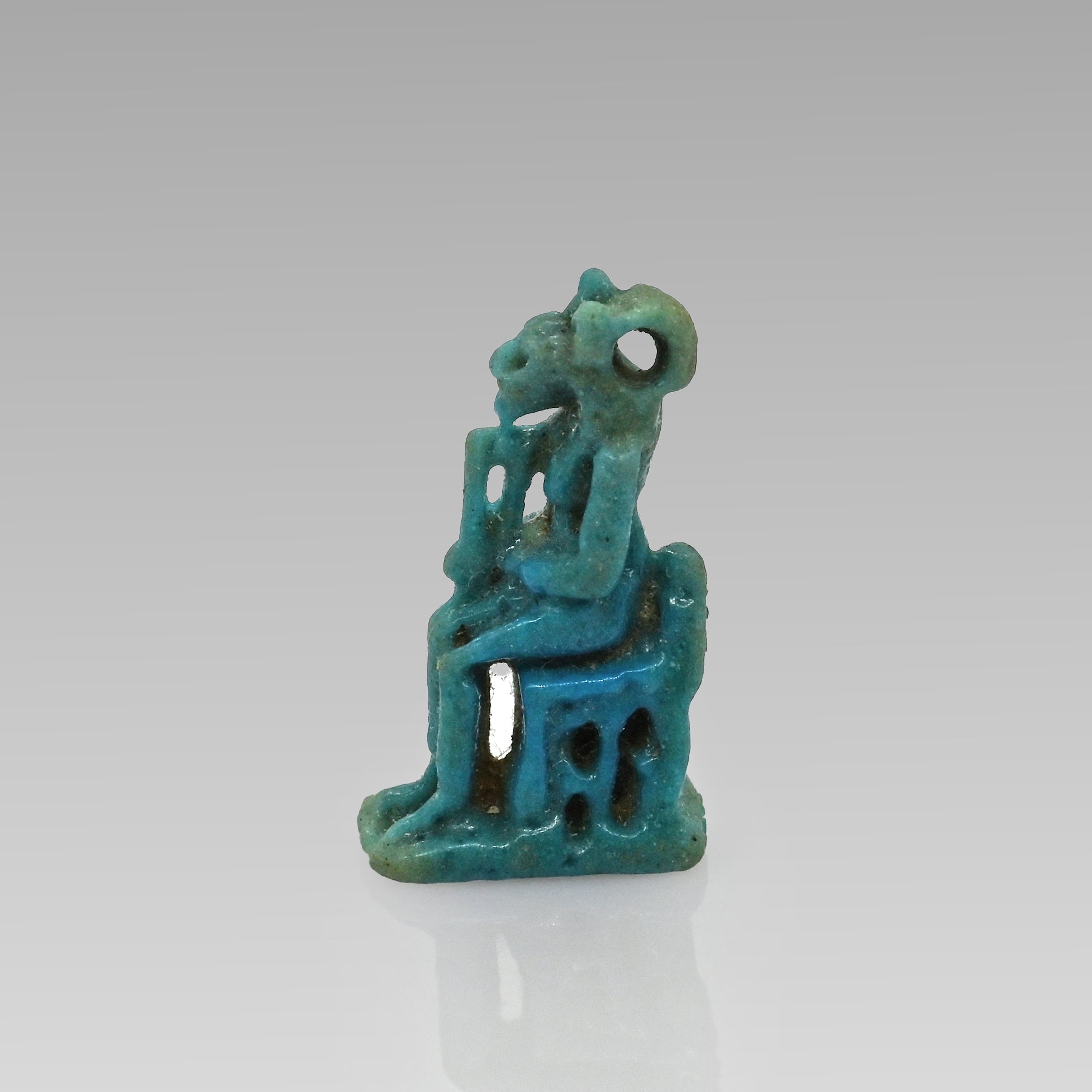 An Egyptian Faience Amulet of Lion-headed Goddess, 21st Dynasty , ca. 1069 - 945 BCE