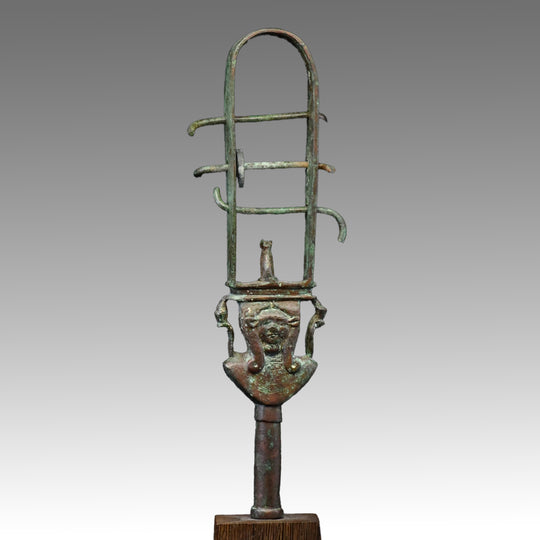 An Egyptian Bronze Sistrum, 26th Dynasty, Saite Period, ca. 664 - 525 BCE