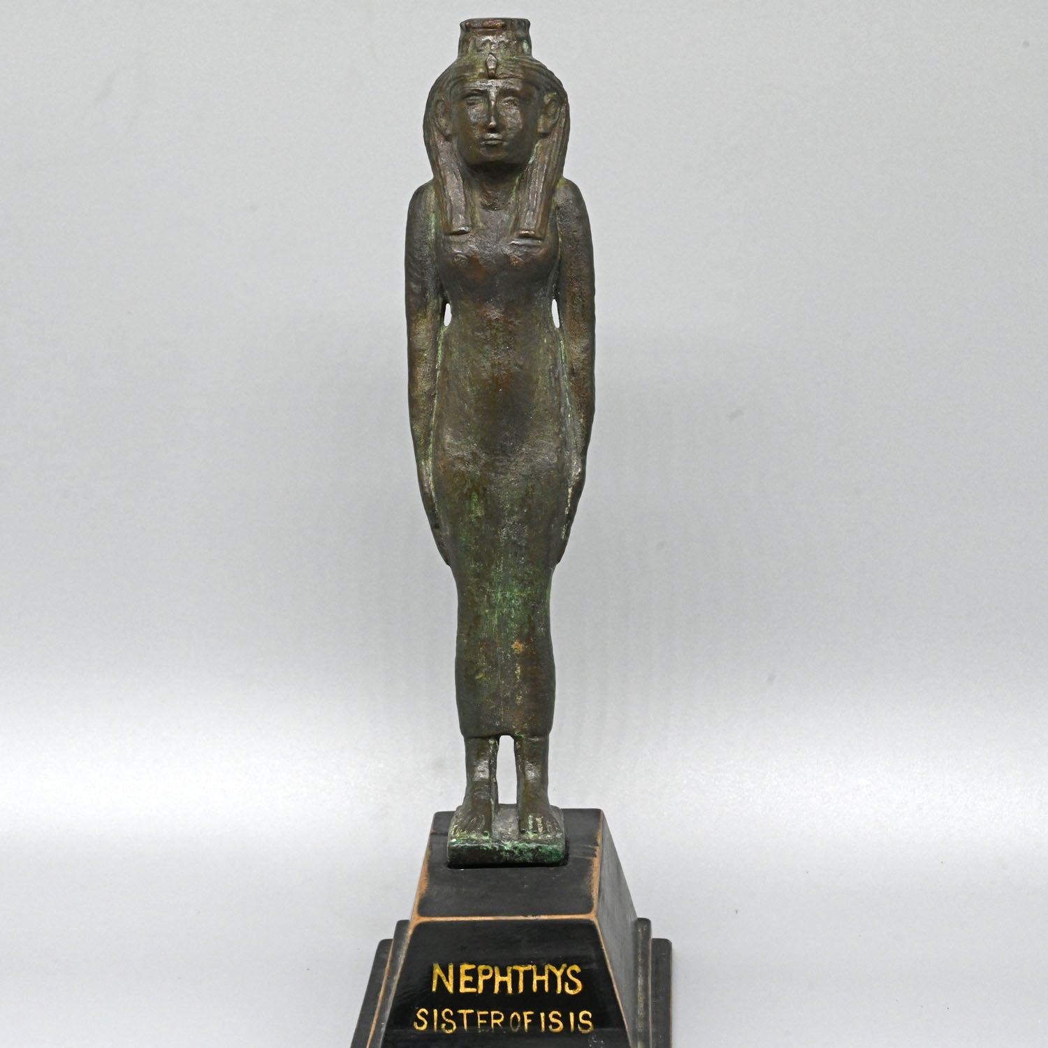A large Egyptian Bronze Figure of Nephthys, Late - Ptolemaic Period, ca. 664 - 30 BCE