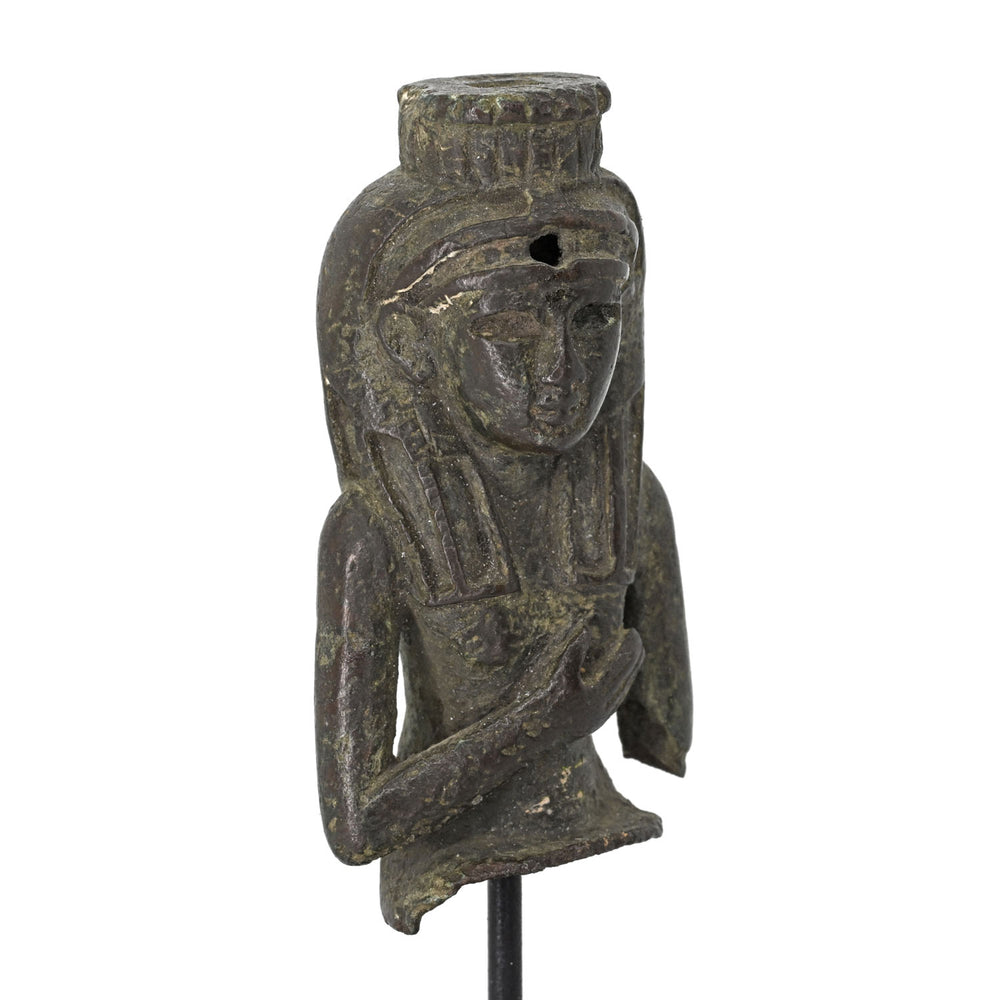 An Egyptian Bronze Fragmentary Status of Isis, Late Period, 26th Dynasty, ca. 664 - 525 BCE