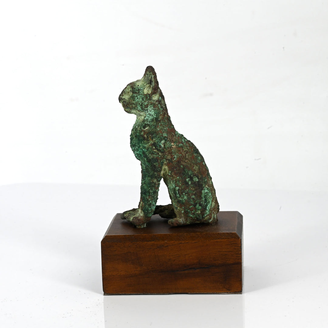 Egyptian Bronze Figure of a Cat, Third Intermediate Period, ca. 1069 - 945 BCE