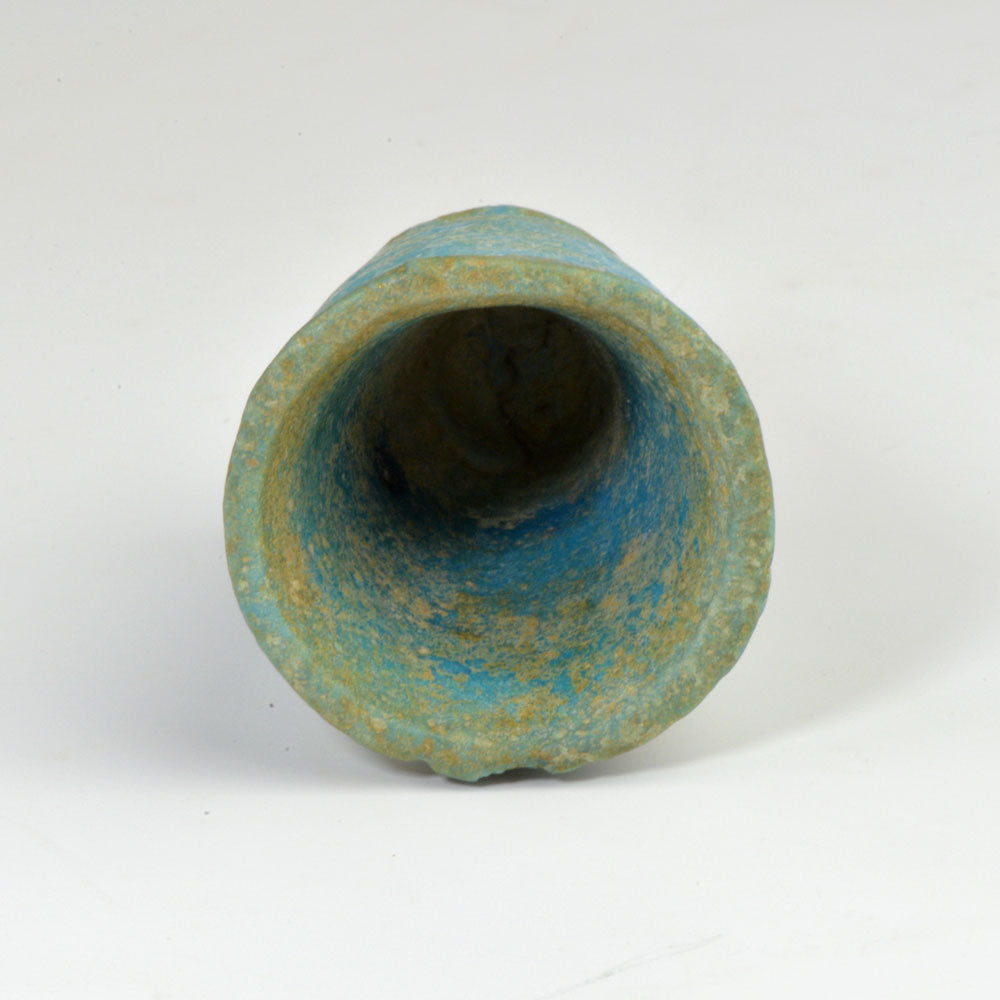 An Egyptian Blue-Green Faience Offering Cup for Seti I, New Kingdom, ca. 1550 - 1069 BCE