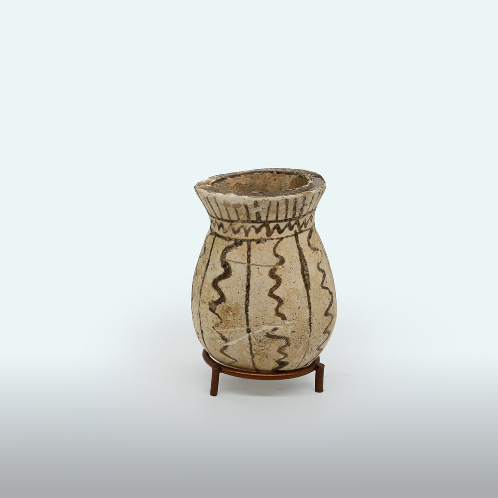 A rare Egyptian White Faience Vessel, Hyksos Period, ca. 1600 BCE