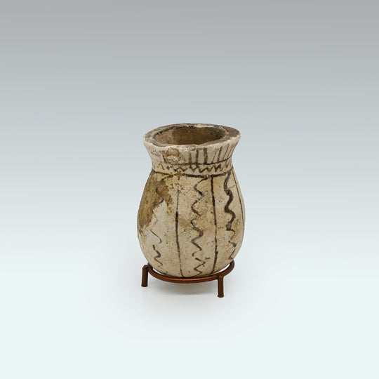 A rare Egyptian White Faience Vessel, Hyksos Period, ca. 1600 BCE
