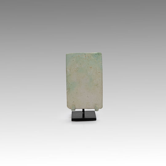 A Egyptian Faience Blue Glazed Pyramid Tile, Old Kingdom, time of Djoser, ca. 2668 - 2649 BCE