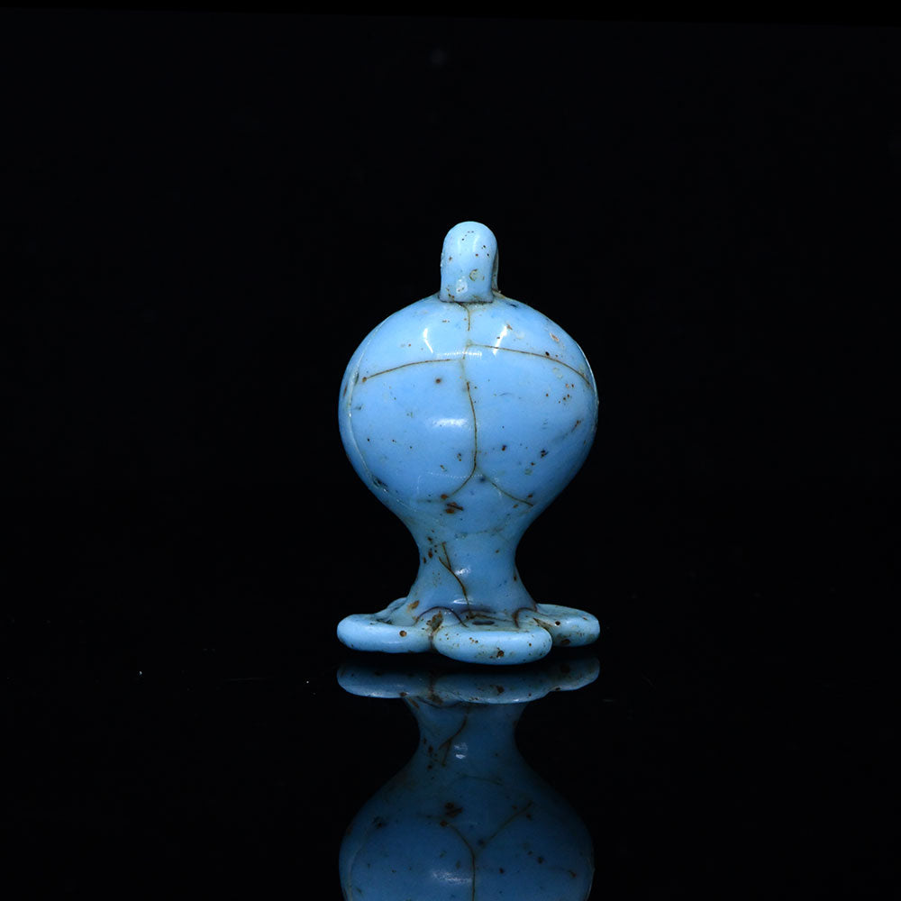 A rare Egyptian Glass Pomegranate Pendant, New Kingdom, Amarna Period , ca. 1353 - 1336 BCE