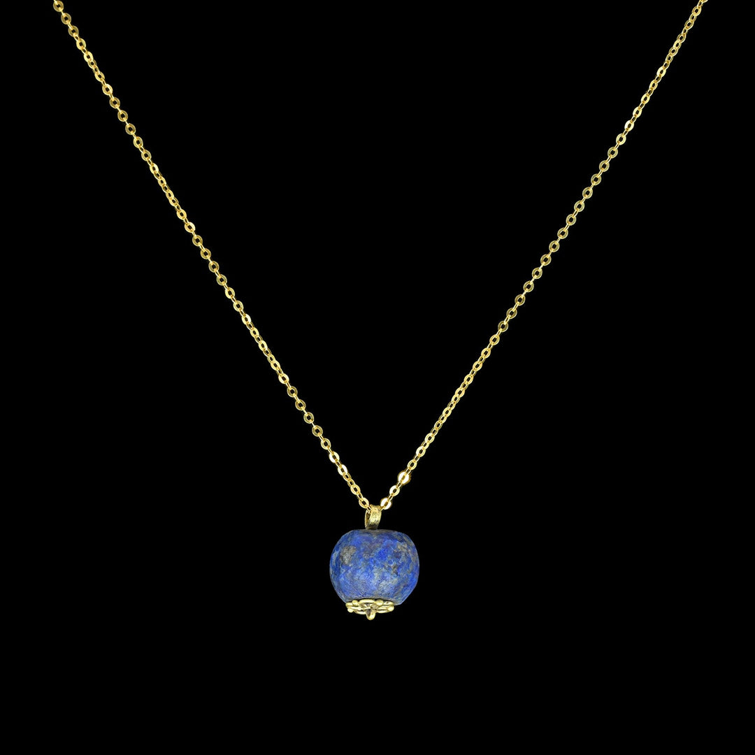 An Egyptian Lapis Lazuli Ball Bead Pendant, Ptolemaic Period, ca. 332 - 30 BCE