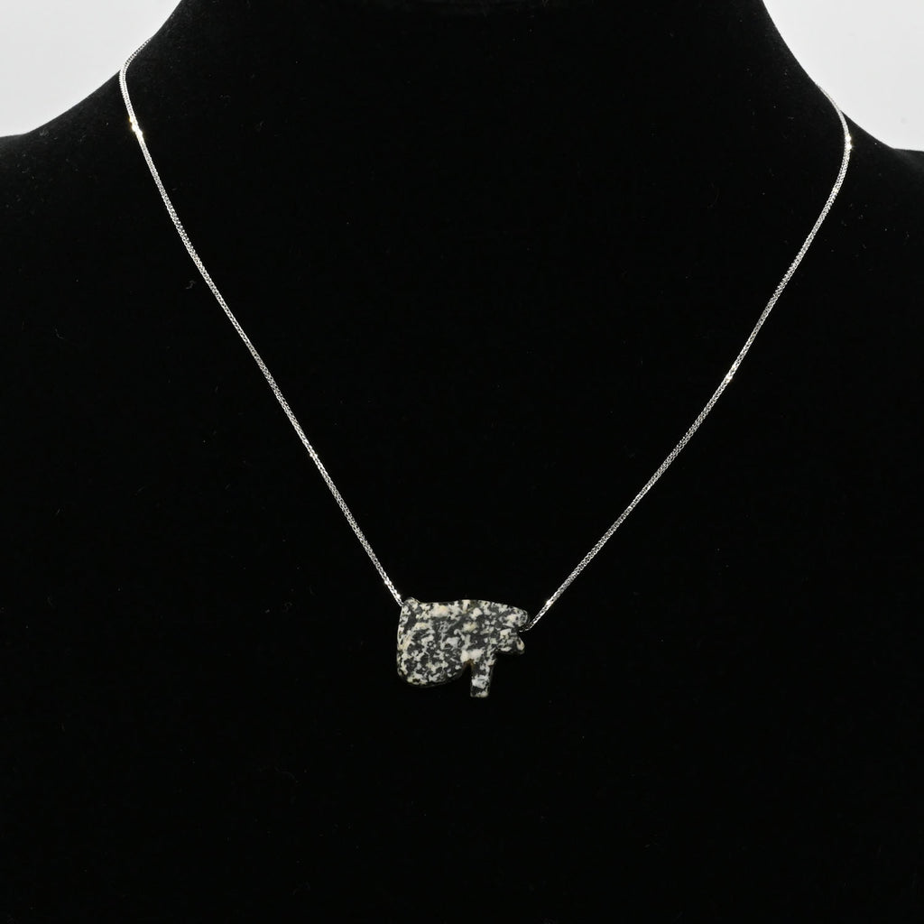 A large Egyptian Diorite Wedjet Amulet set as a pendant, Late Period, ca. 664 - 332 BCE