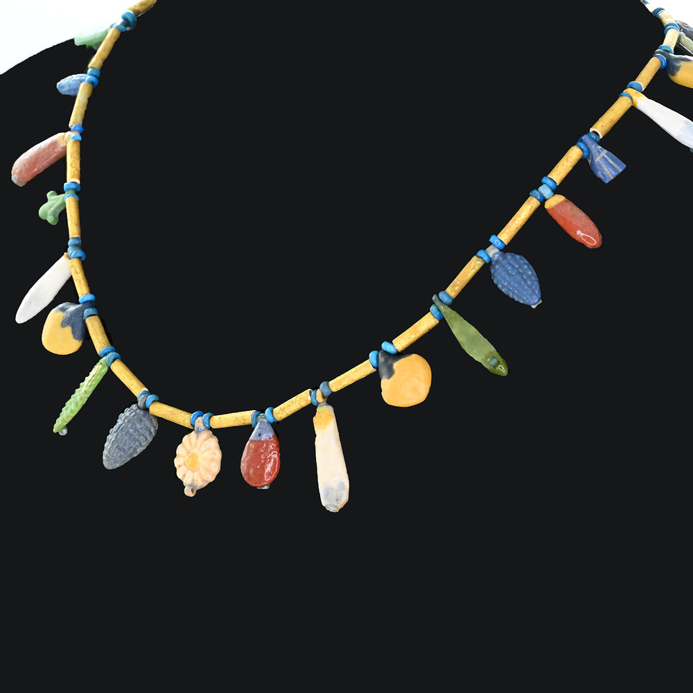 An Egyptian Floral Bead Necklace, New Kingdom, Amarna Period, ca. 1352 - 1336 BCE