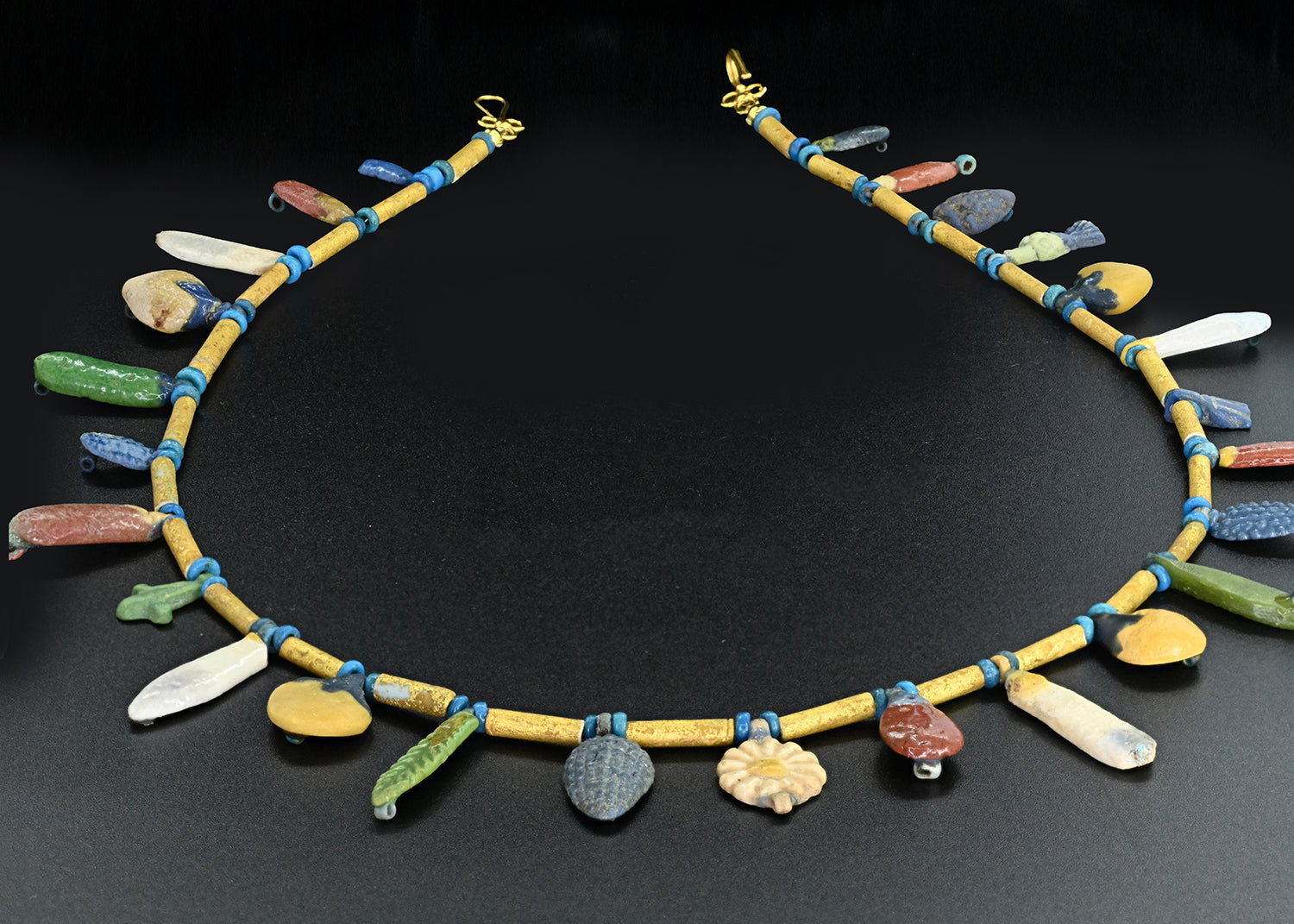 An Egyptian Floral Bead Necklace, New Kingdom, Amarna Period, ca. 1352 - 1336 BCE