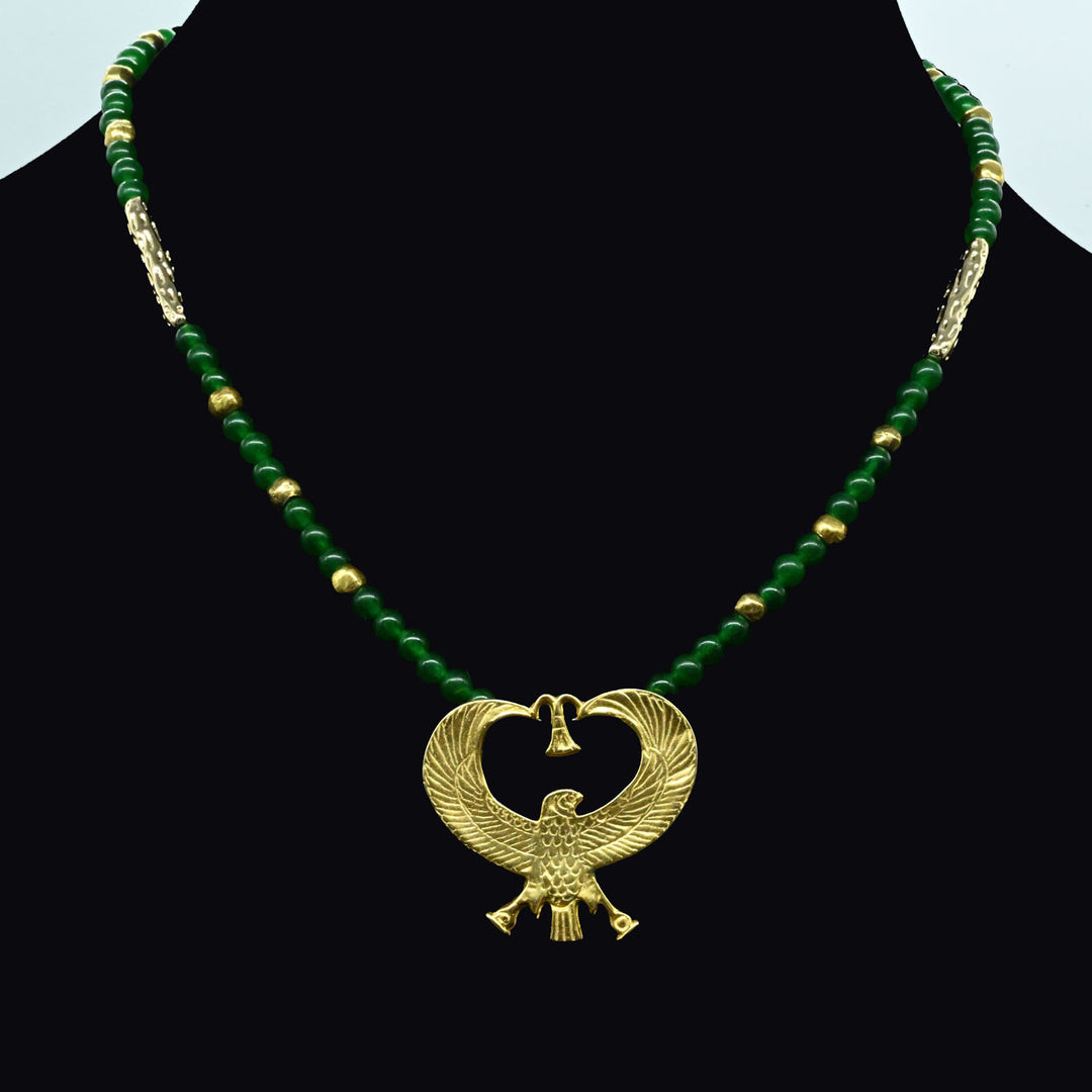 A Vintage King Tut Horus Falcon Pendant necklace, MMA 1976